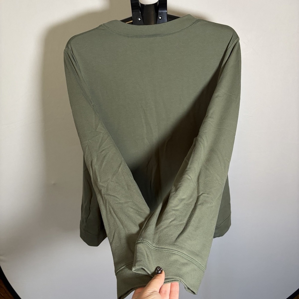 Candace Cameron Bure XL Green Cardigan Cottage Minimalist QVC Buttons Boho Hippi - Picture 12 of 15